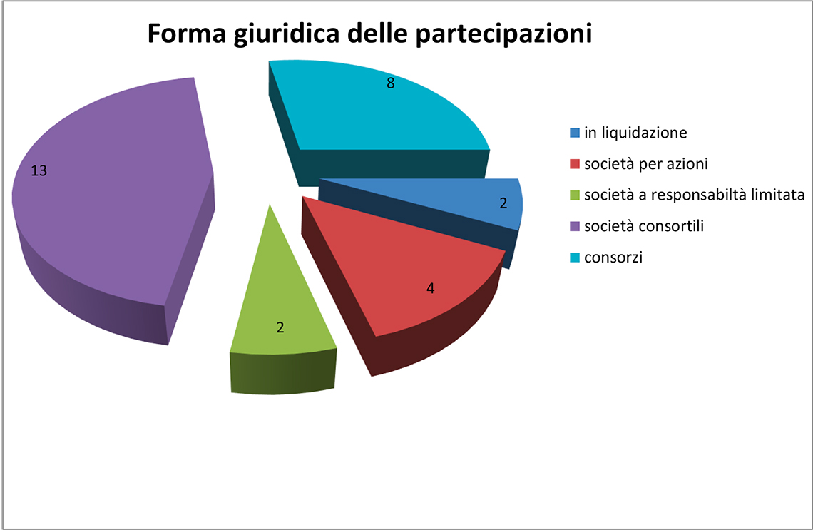 Grafico distribuzione per forma giuridica